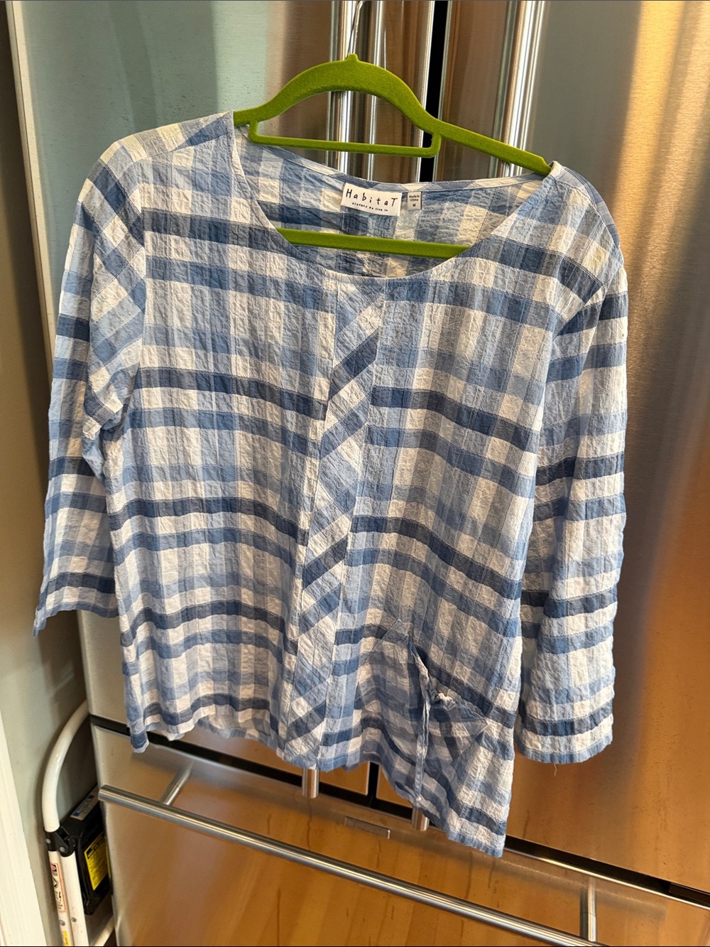 Habitat Blue & White Plaid woman’s ' top